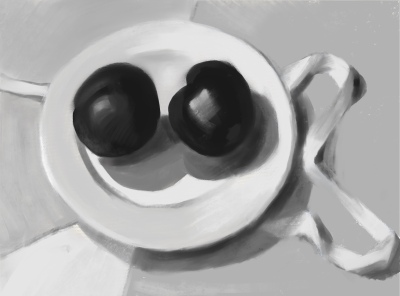 Value study for Plums