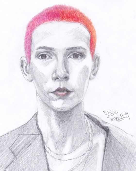 Ioana F from Sktchy, pencil and colored pencil, 10x8 inches